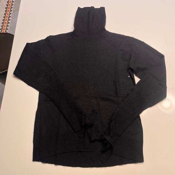 NEW Ramy Brook Black Cassidy Wool Turtleneck Sweater Top Size XS MSRP $275 - Picture 2 of 9